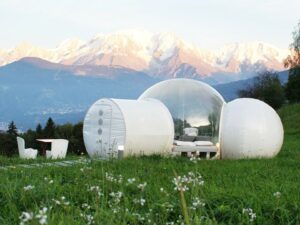 Casa burbuja en los Alpes